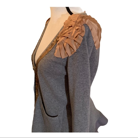 Anthropologie Vermeil Streams Hi-Lo Cardigan boho - Picture 4 of 16